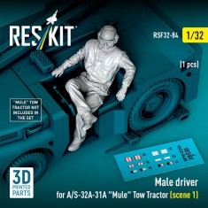1/32 Male Driver for A/S-32A-31A Mule Tow Tractor (scene 1)