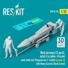 1/32 US Navy Red Jerseys with AIM-54C Phoenix Scene #1 for F-14B/D (2pcs)