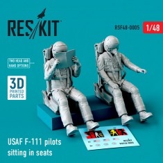 1/48 USAF F-111 Pilots Sitting in Seats (2pcs, 3D Printing)