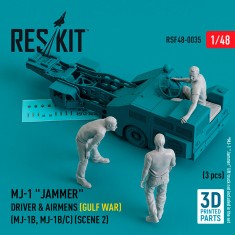1/48 MJ-1B/C Jammer Driver & Airmens (Gulf War) Scene 2 (3pcs, 3D Printed)