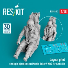1/48 Jaguar Pilot with Martin-Baker Mk.9 Mk.2 Ejection Seat for Airfix Kit