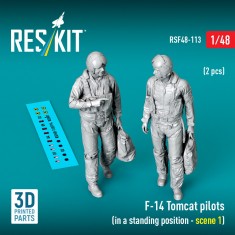 1/48 F-14 Tomcat Pilots in Standing Position #Scene 1 (2pcs)