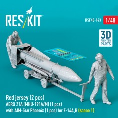 1/48 Red Jersey (2) Aero 21A w/AIM-54A Phoenix for F-14 Scene 1