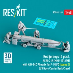 1/48 US Navy Red Jerseys with AIM-54C Phoenix Scene #2 for F-14B/D (4pcs)