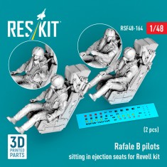 1/48 Rafale B Pilots Sitting in Ejection Seats for Revell kit (2pcs)