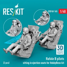 1/48 Rafale B Pilots Sitting in Ejection Seats for HobbyBoss kit (2pcs)