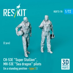 1/72 CH-53E Super Stallion, MH-53E Sea Dragon Pilots, Standing #2 (2 figures)