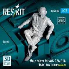 1/72 Male Driver for A/S-32A-31A Mule Tow Tractor (scene 1)