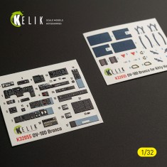 1/32 OV-10D Bronco Interior 3D Decals for Kitty Hawk/Zimi kit