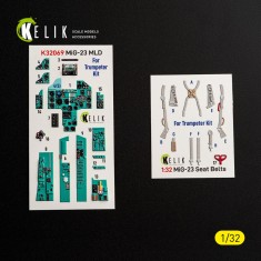 1/32 MiG-23MLD Interior 3D Decal Set for Trumpeter Kit