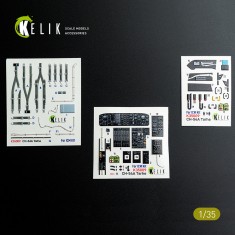 1/35 Sikorsky CH-54A Tarhe Interior 3D Decals for ICM kit