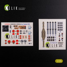 1/35 HUMVEE HMMWV M1036 with Tow Desert Version Interior 3D Decal for Italeri Kit