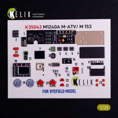 1/35 M1240A M-ATV Interior 3D Decals for RFM kit