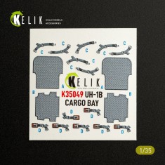 1/35 UH-1B Huey Cargo Bay Interior 3D Decal Set for Trumpeter Kit