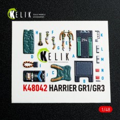 1/48 Harrier GR1/GR3 interior 3D Decal for Kinetic kit