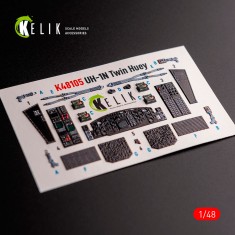 1/48 UH-1N Twin Huey Interior 3D Decals for Zimi Model/KittyHawk kit