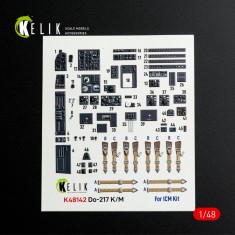 1/48 Do-217 K/M Interior Details on 3D Decal for ICM kit