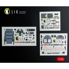 1/48 AV-8A HARRIER (Late) Interior 3D Decals for Kinetic kit