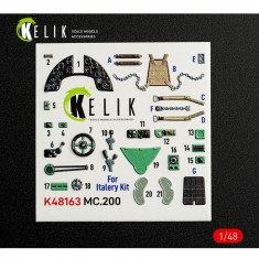 1/48 MC.200 Interior 3D Decals for Italeri kit