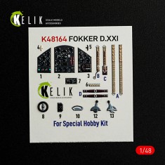 1/48 FOKKER D.XXI Interior 3D Decals for Special Hobby kit