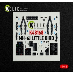 1/48 MH-6J Little Bird Interior 3D Decals for ICM kit