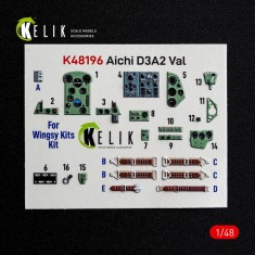1/48 Aichi D3A2 Val Interior 3D Decal Set for Wingsy Kits