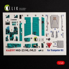 1/48 MiG-23ML/MLD Interior 3D Decal Set for Trumpeter Kit
