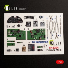 1/48 Fairey Fulmar Mk.II Interior 3D Decal Set for Trumpeter Kit