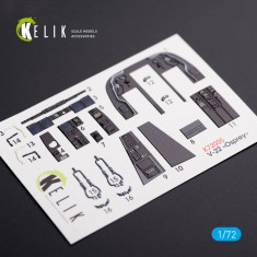 1/72 V-22 "Osprey" Interior 3D-decals for Hasegawa kits