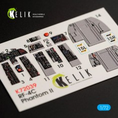 1/72 RF-4C "Phantom II" Interior Details on 3D Decals for Hasegawa kit