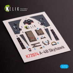 1/72 A-4B Skyhawk Interior 3D Decals for Hobby 2000/Fujimi kit