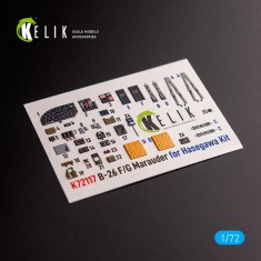 1/72 B-26 F/G Marauder Interior 3D Decals for Hasegawa kit