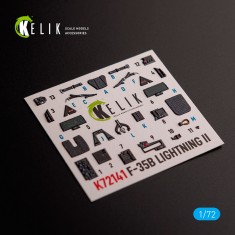 1/72 F-35B Interior 3D Decals for Tamiya kit