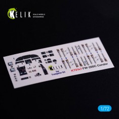 1/72 FW-200C Condor Interior 3D Decals for Trumpeter kit