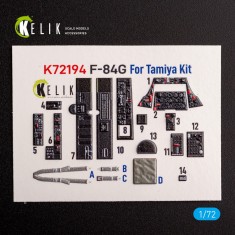 1/72 F-84G Thunderjet Interior 3D Decals for Tamiya kit