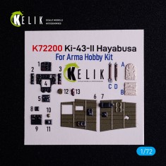 1/72 Ki-43-II Hayabusa Interior 3D Decals for Arma Hobby kit