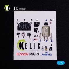 1/72 Mikoyan-Gurevich MiG-3 Interior 3D Decals for Armory kit