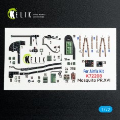 1/72 Mosquito PR.XVI Interior Details on 3D Decal for Airfix kit