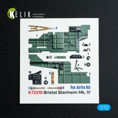 1/72 Bristol Blenheim Mk.IV Interior Details on 3D Decal for Airfix kit