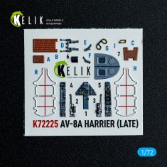 1/72 AV-8A Harrier (late) Interior 3D Decals for Italeri kit