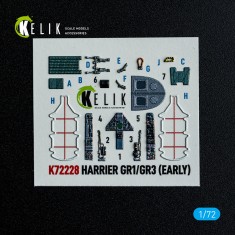 1/72 Harrier Gr1/Gr3 (Early) Interior 3D Decals for Italeri kit