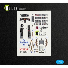 1/72 F-104J Interior 3D Decals for Fine Molds kit
