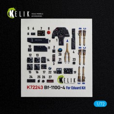1/72 Bf 110G-4 Interior 3D Decal Set for Eduard Kit