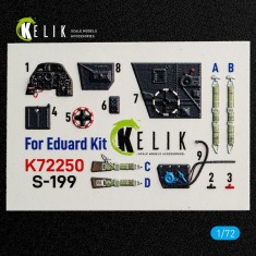 1/72 Avia S-199 Interior 3D Decal Set for Eduard Kit