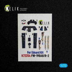 1/72 Fw 190A-8/R-2 Interior 3D Decal Set for Eduard Kit