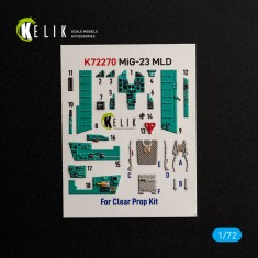 1/72 MiG-23MLD Interior 3D Decal Set for Clear Prop! Kit