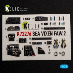 1/72 Sea Vixen FAW.2 Interior 3D Decal Set for Cyber Hobby Kit