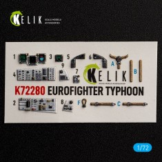 1/72 Eurofighter Typhoon Interior 3D Decal Set for Hasegawa Kit