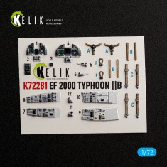1/72 Eurofighter Typhoon EF-2000 Interior 3D Decal Set for Italeri Kit