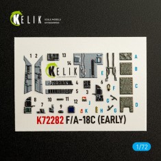 1/72 F/A-18C Hornet Early Interior 3D Decal Set for Academy #12411 Kit